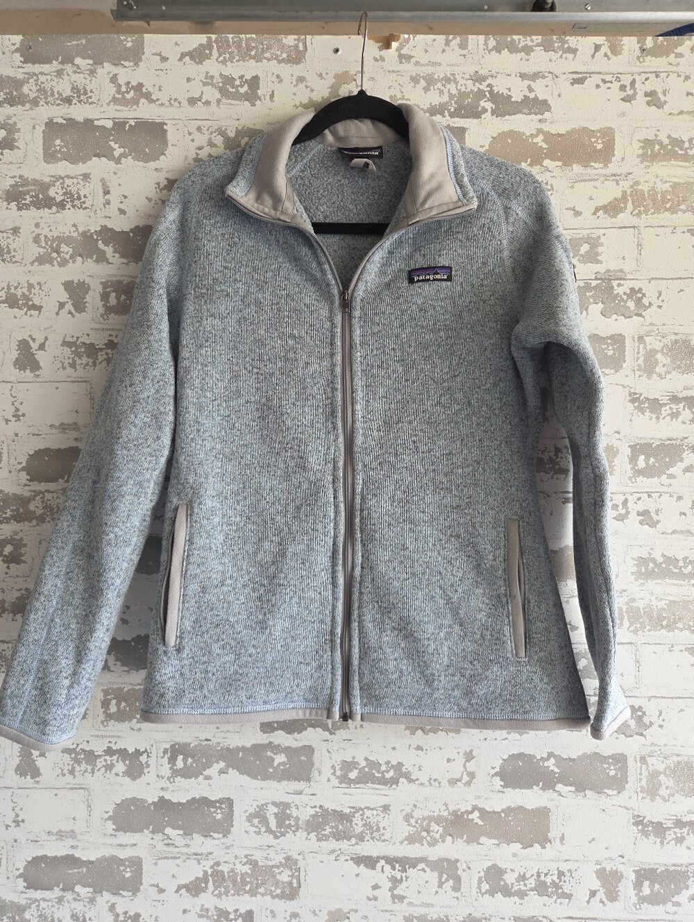 Patagonia Light Blue Heather Better Sweater Full Zip Fleece Jacket Medium